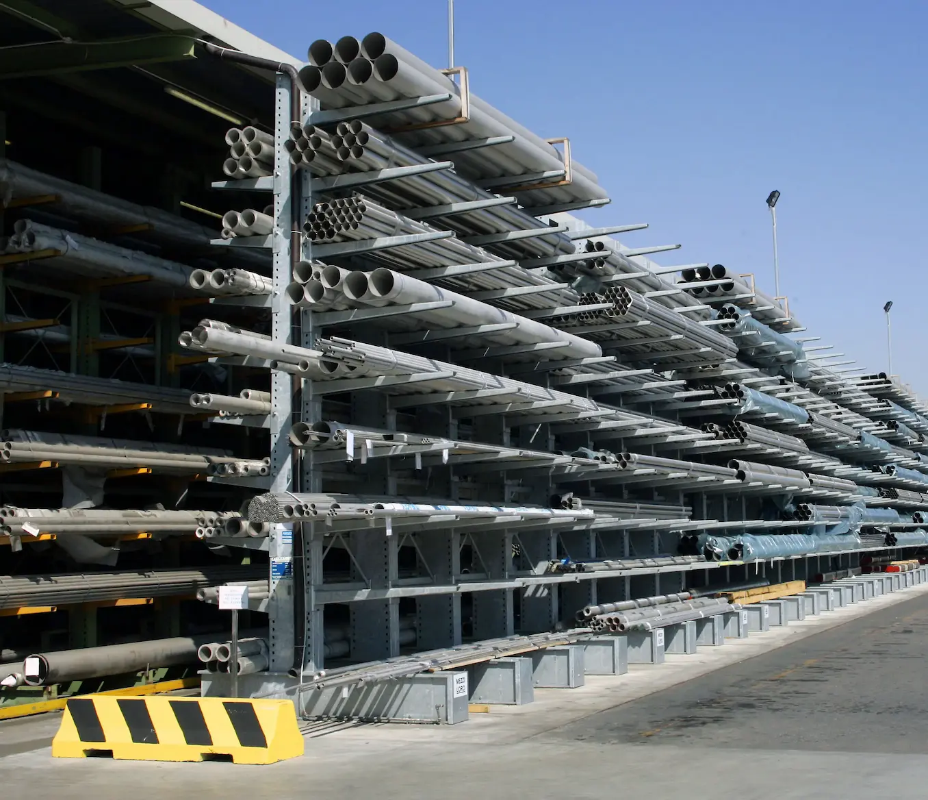 A. Metalex stockyard with pipes, plates and bars