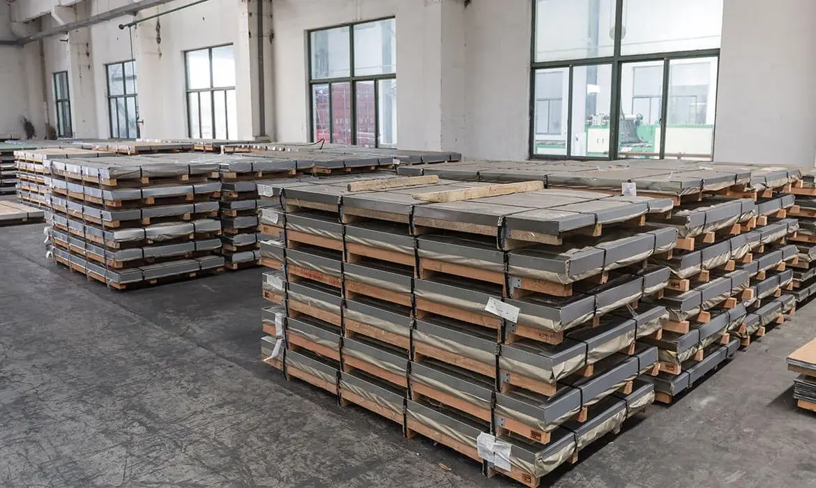 Heavy steel plates and sheets ready for dispatch